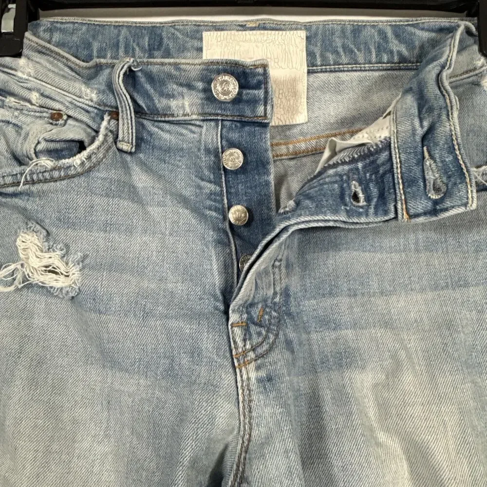 Mother Superior The Tomcat Jeans Size 25 Distressed Button Fly In The Confession